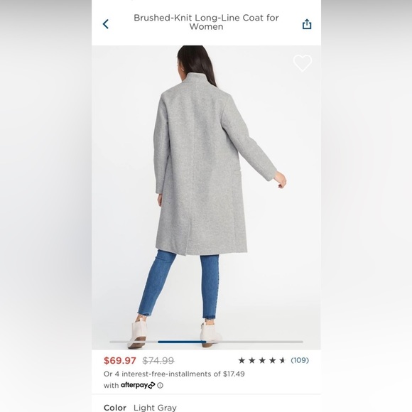 NWOT ladies grey overcoat - Picture 3 of 6